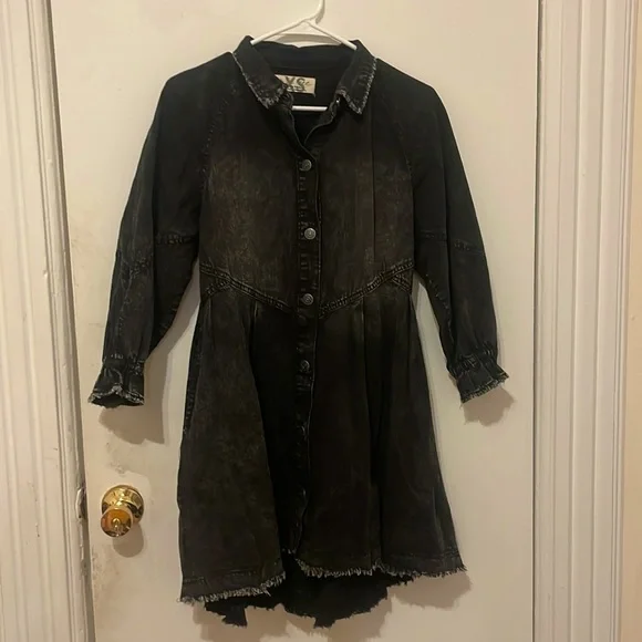 chinese dress ladies Black Cord Long Sleeve Riley Midi Dress main image 0